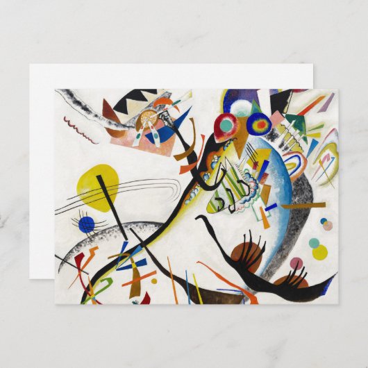 Kandinsky Blue Segment Poscard Briefkaart (Voorkant / Achterkant)