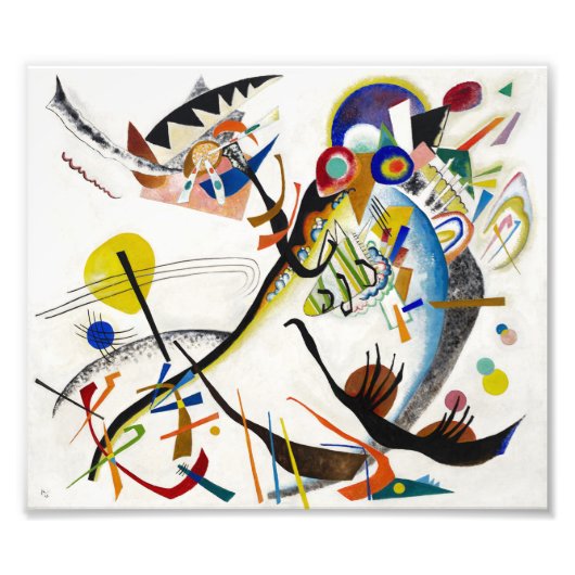Kandinsky Blue Segment Print Foto Afdruk (Voorkant)