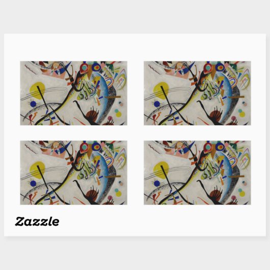 Kandinsky Blue Segment Rechthoekige Sticker (Vel)