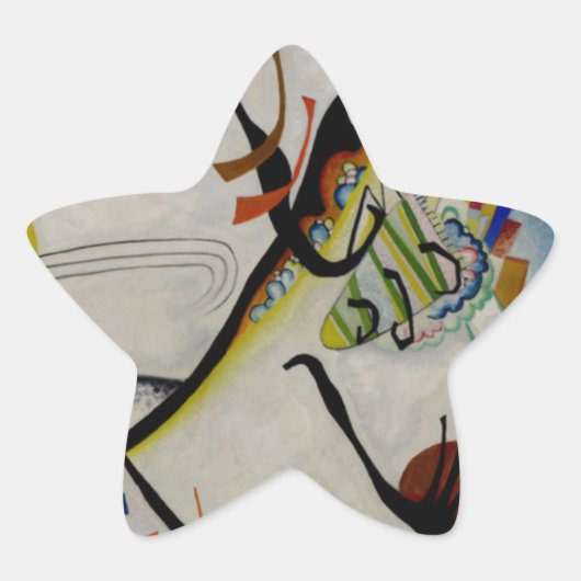 Kandinsky Blue Segment Ster Sticker (Voorkant)