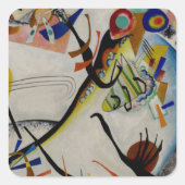 Kandinsky Blue Segment Vierkante Sticker (Voorkant)