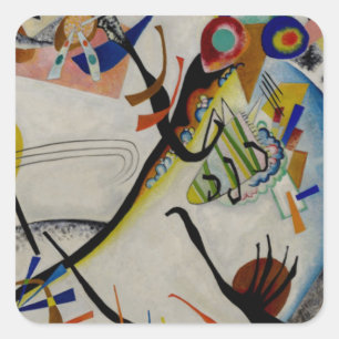 Kandinsky Blue Segment Vierkante Sticker
