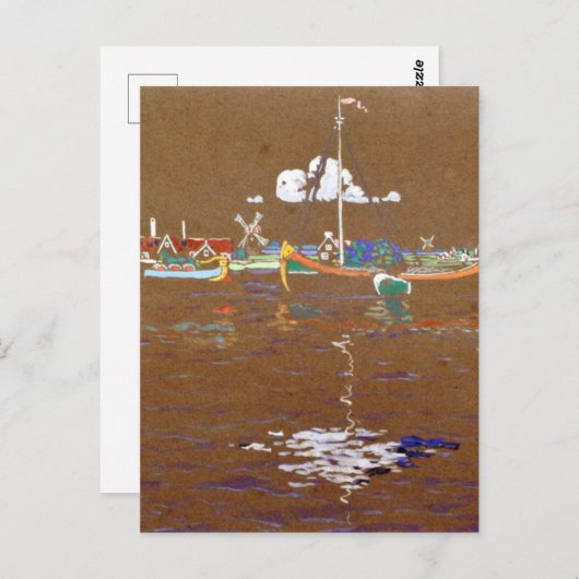 Kandinsky - Boats, Briefkaart (Voorkant / Achterkant)