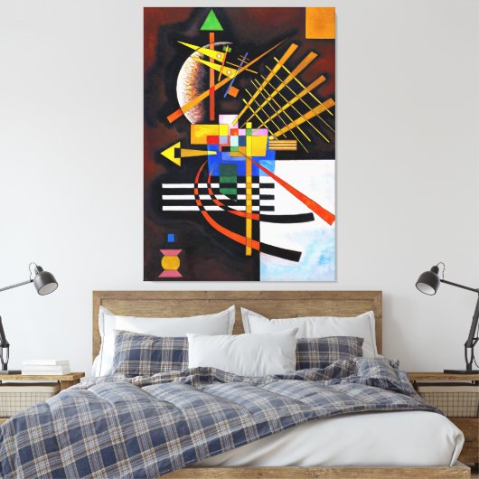 KANDINSKY - BOVEN EN LINKS - 1925 - Bauhaus - Canvas Afdruk (Insitu (Slaapkamer))
