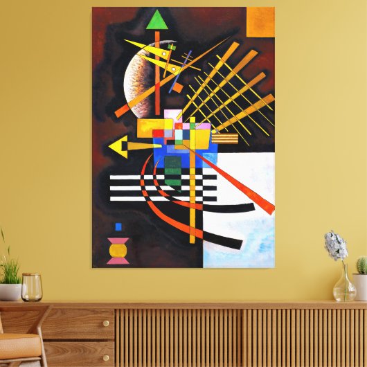 KANDINSKY - BOVEN EN LINKS - 1925 - Bauhaus - Canvas Afdruk (Insitu (Woonkamer))