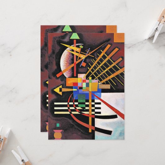 Kandinsky - Boven en Links, Kaart (Voorkant / Achterkant in situ)