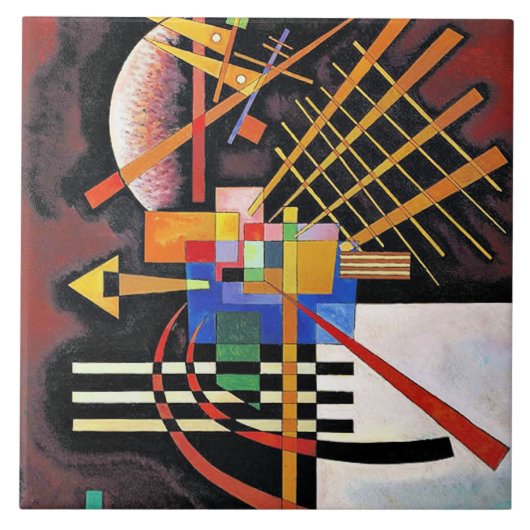 Kandinsky - Boven en Links, Tegeltje (Voorkant)