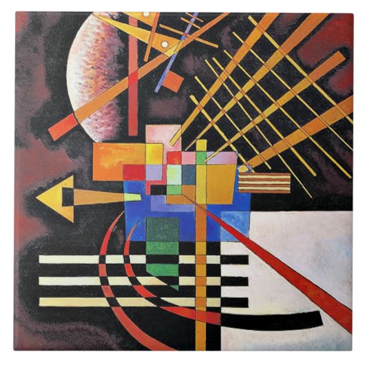 Kandinsky - Boven en Links, Tegeltje (Voorkant)