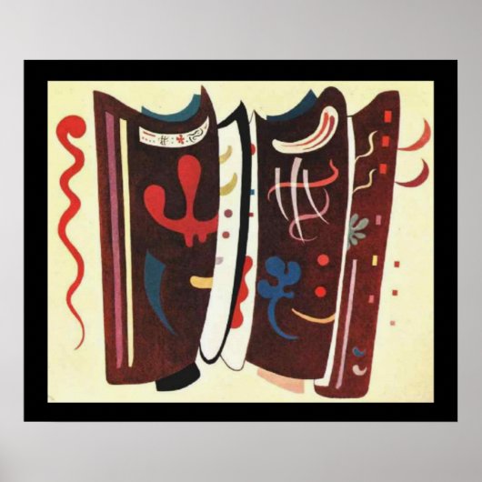 Kandinsky Brown met supplement Abstract schilderen Poster (Voorkant)