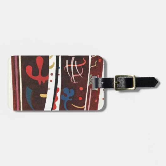Kandinsky Brown with Supplement Abstract Bagagelabel (Voorkant horizontaal)