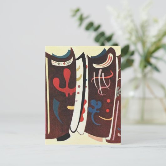 Kandinsky Brown with Supplement Abstract Briefkaart (Staand voorkant)