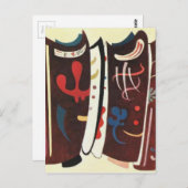 Kandinsky Brown with Supplement Abstract Briefkaart (Voorkant / Achterkant)