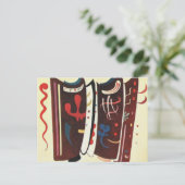 Kandinsky Brown with Supplement Abstract Briefkaart (Staand voorkant)
