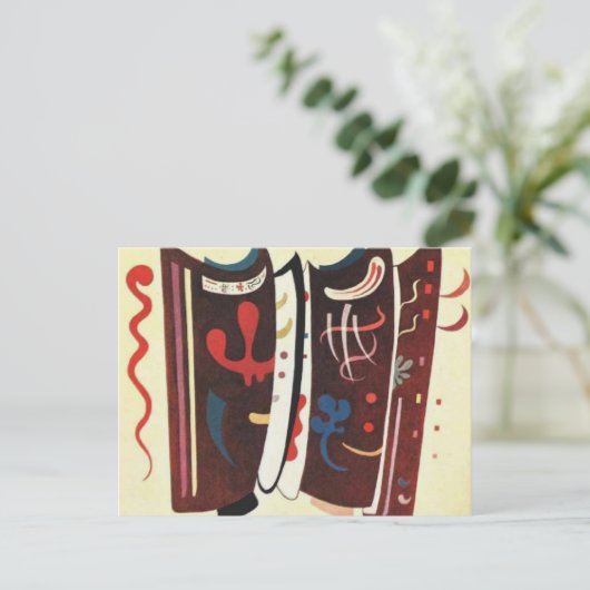 Kandinsky Brown with Supplement Abstract Briefkaart (Staand voorkant)