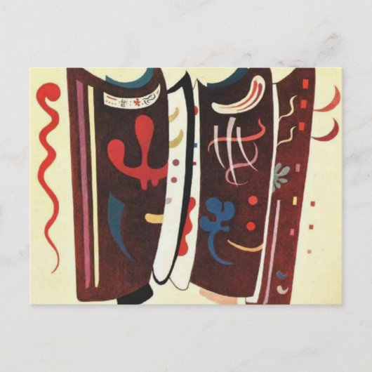 Kandinsky Brown with Supplement Abstract Briefkaart (Voorkant)