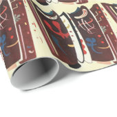 Kandinsky Brown with Supplement Abstract Cadeaupapier (Rol Hoek)