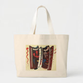 Kandinsky Brown with Supplement Abstract Grote Tote Bag (Voorkant)