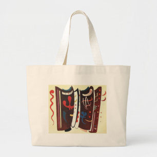 Kandinsky Brown with Supplement Abstract Grote Tote Bag