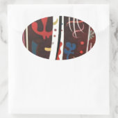 Kandinsky Brown with Supplement Abstract Ovale Sticker (Tas)