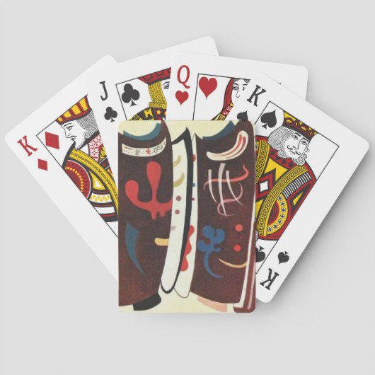 Kandinsky Brown with Supplement Abstract Pokerkaarten (Achterkant)