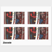 Kandinsky Brown with Supplement Abstract Rechthoekige Sticker (Vel)