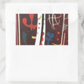 Kandinsky Brown with Supplement Abstract Rechthoekige Sticker (Tas)
