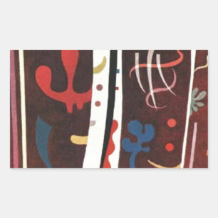 Kandinsky Brown with Supplement Abstract Rechthoekige Sticker