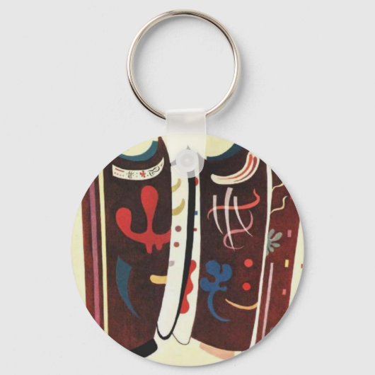Kandinsky Brown with Supplement Abstract Sleutelhanger (Voorkant)