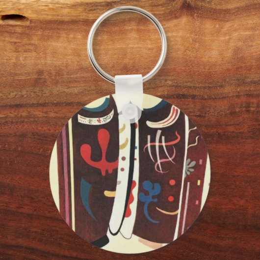 Kandinsky Brown with Supplement Abstract Sleutelhanger (Voorkant)