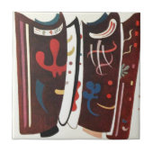 Kandinsky Brown with Supplement Abstract Tegeltje (Voorkant)