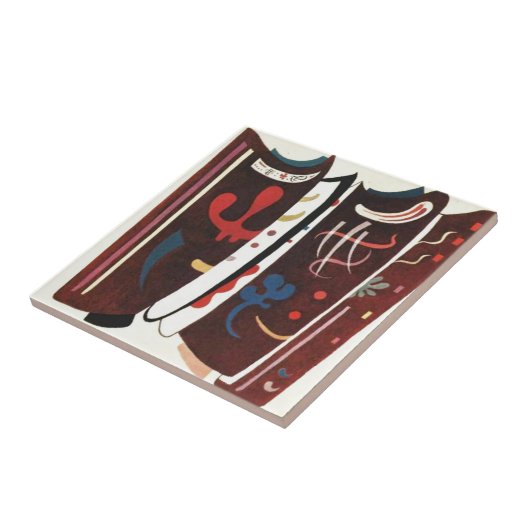 Kandinsky Brown with Supplement Abstract Tegeltje (Zijkant)