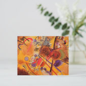 Kandinsky Brown Yellow Red Blue Briefkaart (Staand voorkant)