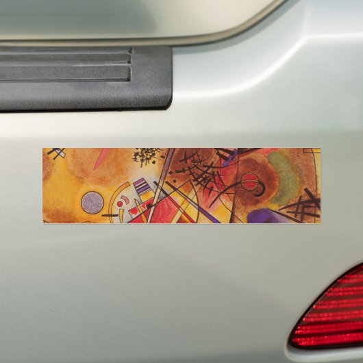 Kandinsky Brown Yellow Red Blue Bumpersticker (Op auto)
