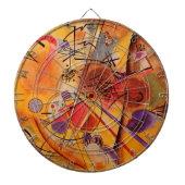 Kandinsky Brown Yellow Red Blue Dartbord (Voorkant)