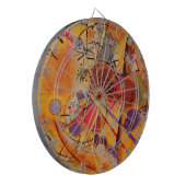 Kandinsky Brown Yellow Red Blue Dartbord (Voorkant Links)