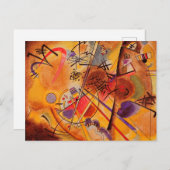 Kandinsky Brown Yellow Red Blue Feestdagenkaart (Voorkant / Achterkant)