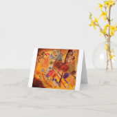 Kandinsky Brown Yellow Red Blue Kaart (Gele Bloem)