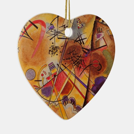 Kandinsky Brown Yellow Red Blue Keramisch Ornament (Rechts)