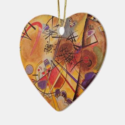 Kandinsky Brown Yellow Red Blue Keramisch Ornament (Links)