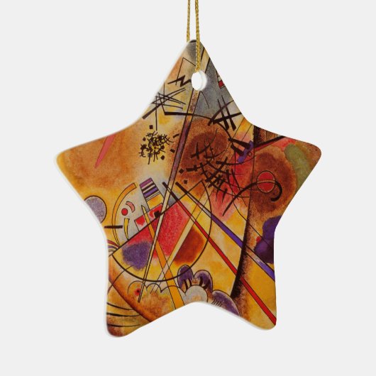 Kandinsky Brown Yellow Red Blue Keramisch Ornament (Rechts)