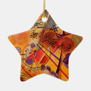 Kandinsky Brown Yellow Red Blue Keramisch Ornament