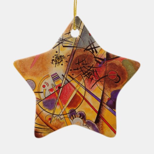 Kandinsky Brown Yellow Red Blue Keramisch Ornament (Voorkant)
