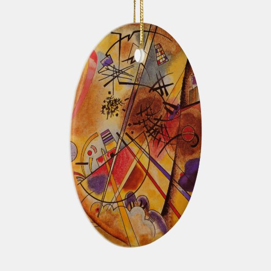 Kandinsky Brown Yellow Red Blue Keramisch Ornament (Rechts)