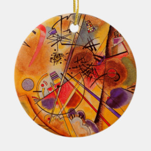 Kandinsky Brown Yellow Red Blue Keramisch Ornament