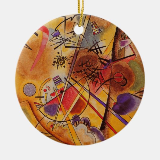 Kandinsky Brown Yellow Red Blue Keramisch Ornament (Voorkant)