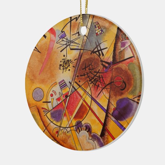 Kandinsky Brown Yellow Red Blue Keramisch Ornament (Links)