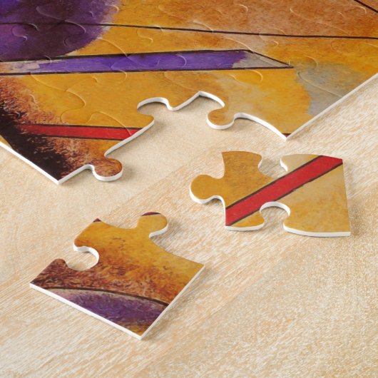 Kandinsky Brown Yellow Red Blue Legpuzzel (Zijkant)