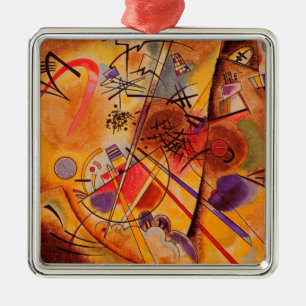 Kandinsky Brown Yellow Red Blue Metalen Ornament