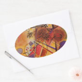 Kandinsky Brown Yellow Red Blue Ovale Sticker (Envelop)