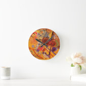 Kandinsky Brown Yellow Red Blue Ronde Klok (Huis)